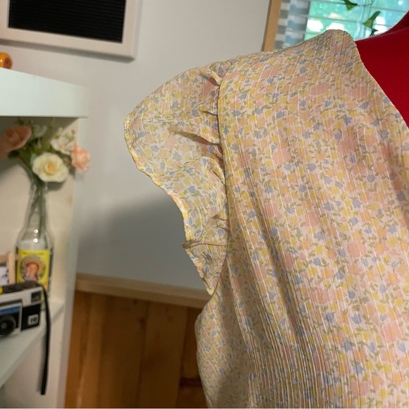 JOE FRESH floral print midi dress size large in amazing condition! - Picture 4 of 5